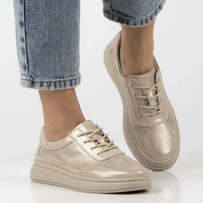 Leather shoes Filippo DP6753/25 GO gold