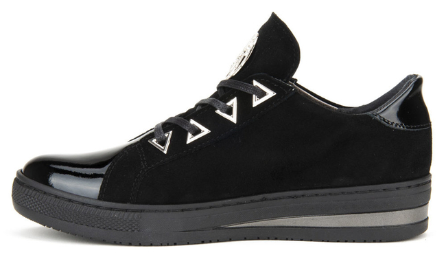 Shoes Filippo 153TR Black Lacquer Suede