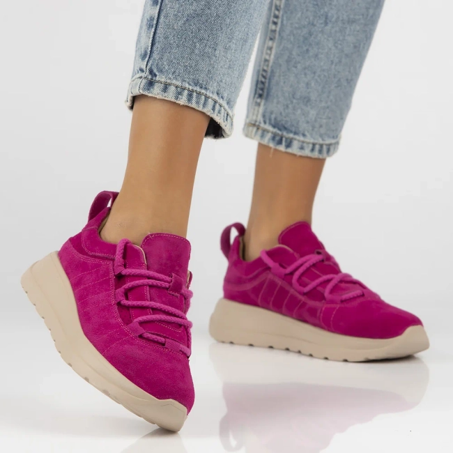 Skórzane sneakersy Filippo DP6706/25 FH różowe