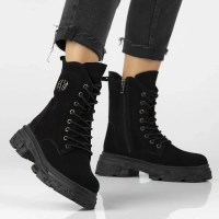 Leather boots Filippo DBT6443/24 BK black