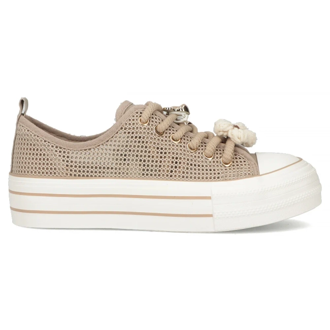 Trampki beige up bold QY880-63 brązowe