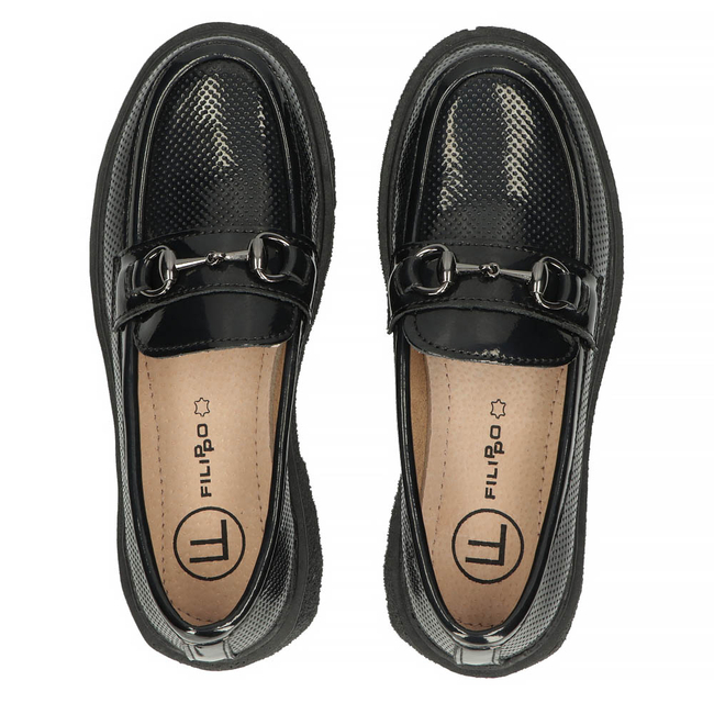 Leather shoes Filippo DP4196/22 BK black