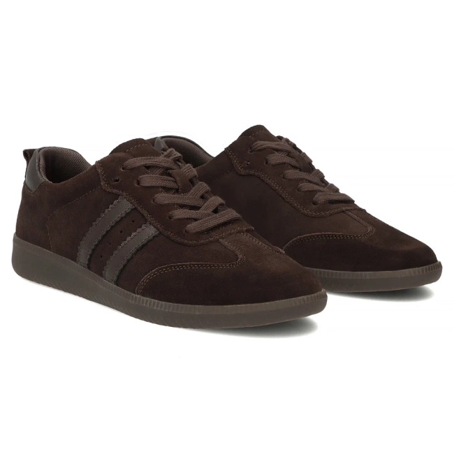 Skórzane sneakersy Filippo DP8286/26 D BR brązowe