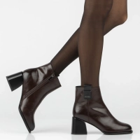 Leather heeled ankle boots Filippo DBT8126/26 D BR brown