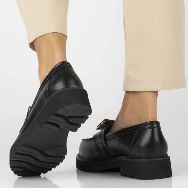 Leather shoes Filippo DP6450/24 BK black