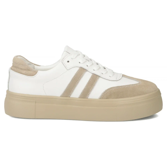Leather sneakers Filippo DP6841/25 WH BE white