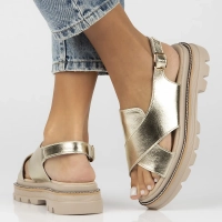 Leather sandals Filippo DS7047/25 GO gold