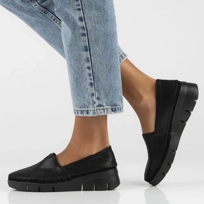 Leather shoes DP6161/24 BK black