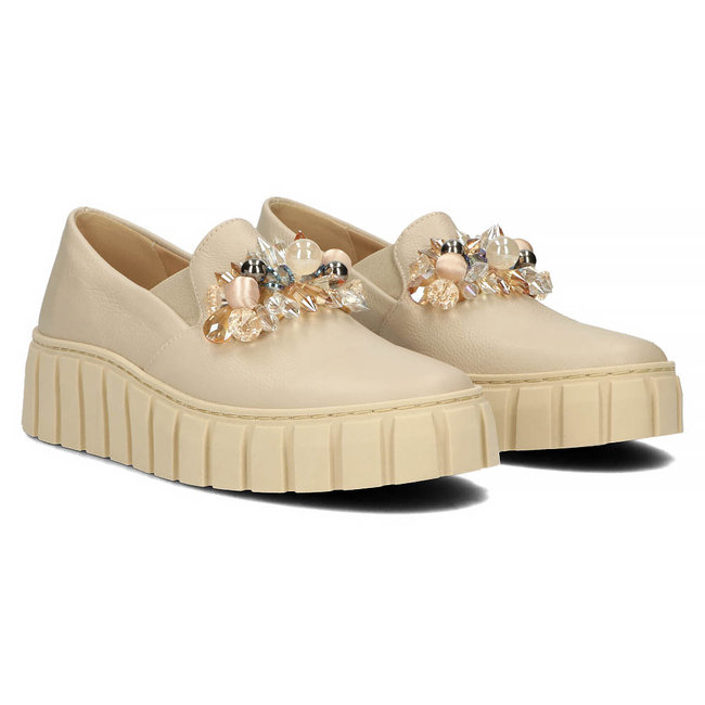 Leather shoes Filippo 198 beige