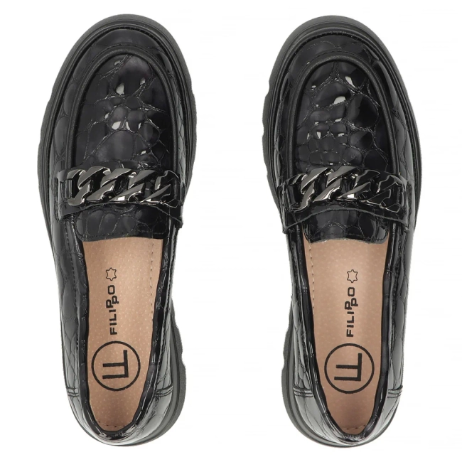 Leather shoes Filippo DP8004/26 GR grey