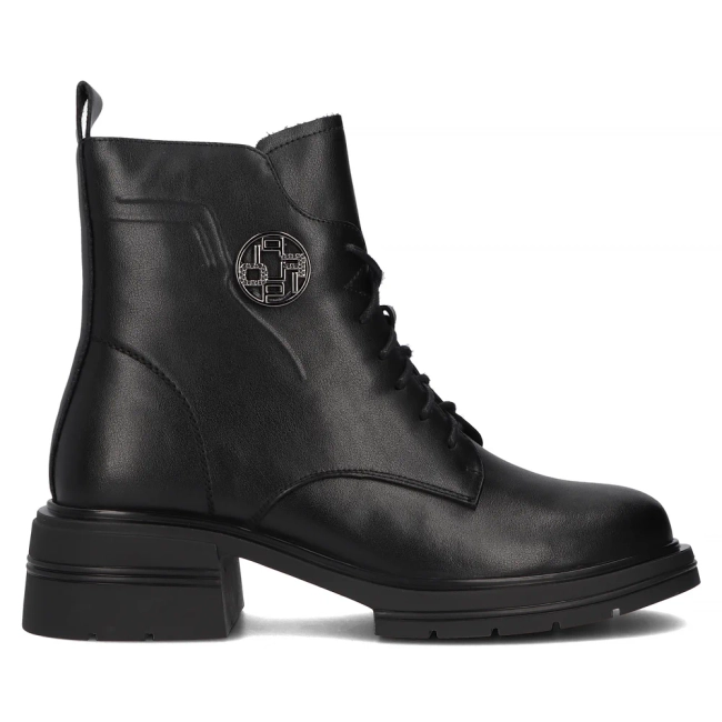 Skórzane trzewiki Filippo DBT6331/24 BK czarne