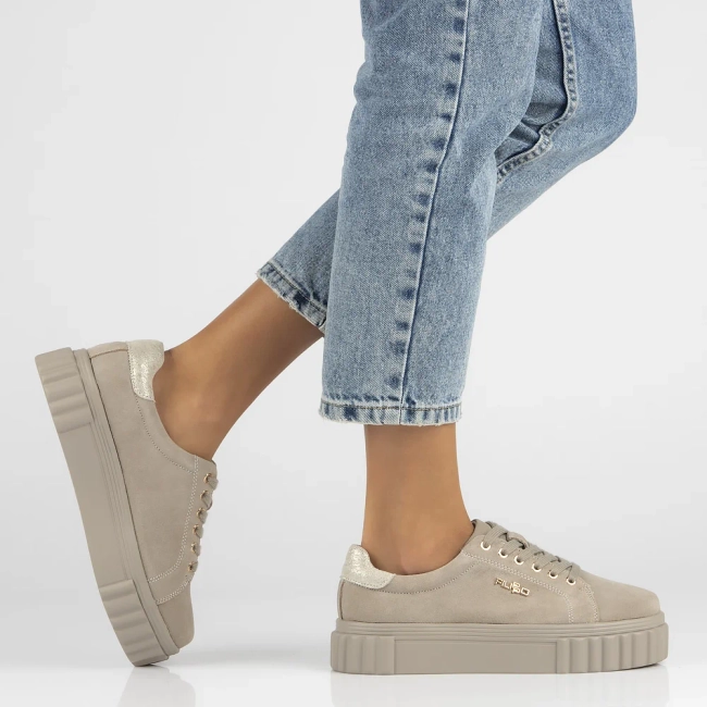 Leather shoes Filippo DP6110/24 BE grey