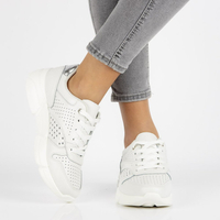 Skórzane Sneakersy Filippo DP2156/21 WH białe