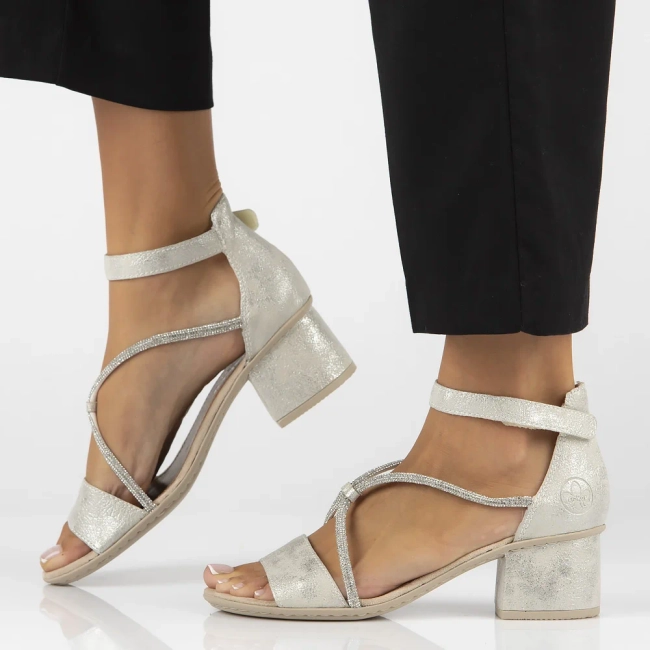 Sandals Rieker 64654-40 silver