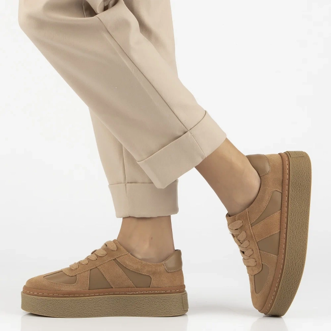 Leather sneakers Filippo DP7174/25 BR brown