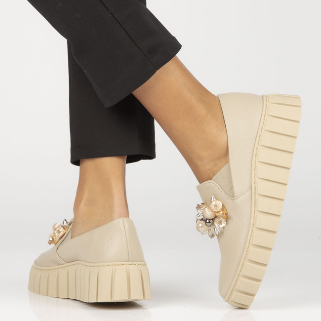 Leather shoes Filippo 198 beige