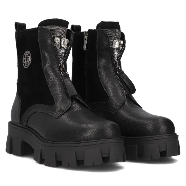 Leather boots Filippo DBT6342/24 BK black