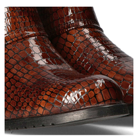 Leather ankle boots Filippo 546 brown crocodile