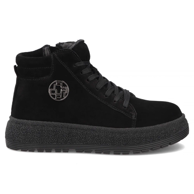 Leather platform ankle boots Filippo DBT8090/26 BK black