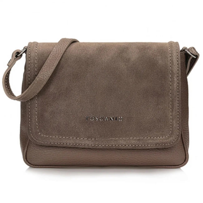 Leather handbag Toscanio F256 beige