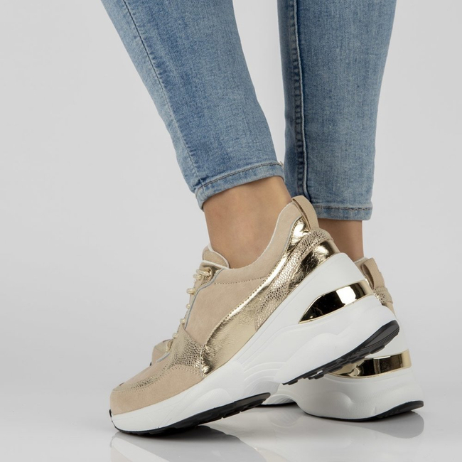 Leather Sneakers Filippo DP2056/21 BE GO beige