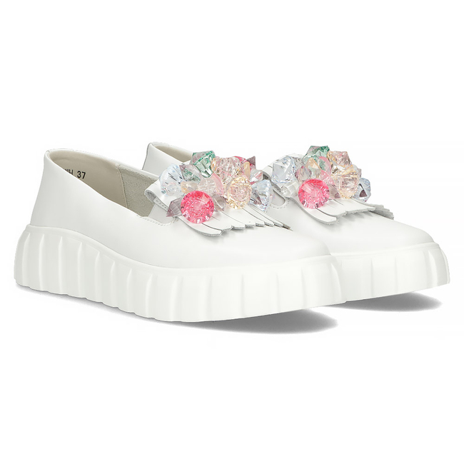 Leather shoes Filippo DP4593/23 WH white