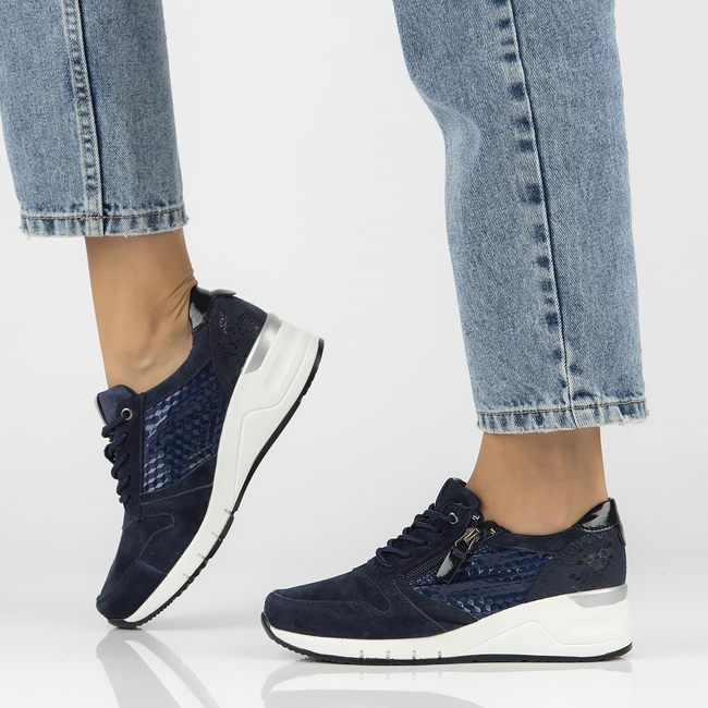 Leather Sneakers Filippo DP2052/21 NV navy blue