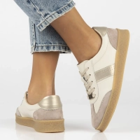 Leather sneakers Filippo DP6799/25 BE GO beige