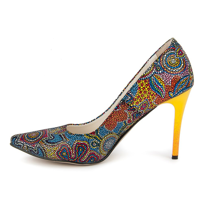 Pumps FILIPPO 2160 Peacock Eyelet Yellow