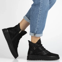 Leather ankle boots Filippo DBT7302/25 BK black