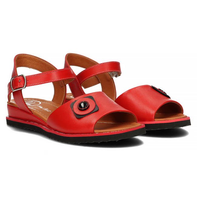 Leather sandals Filippo DS3913/22 RD red