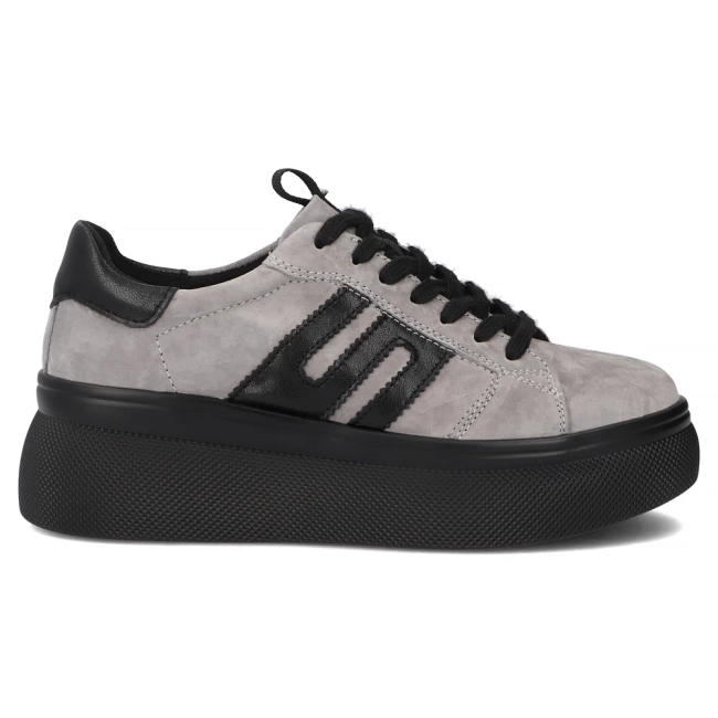 Leather sneakers Filippo DP7175/25 GR grey