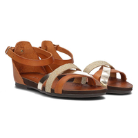 Leather sandals Filippo 40225 brown-gold