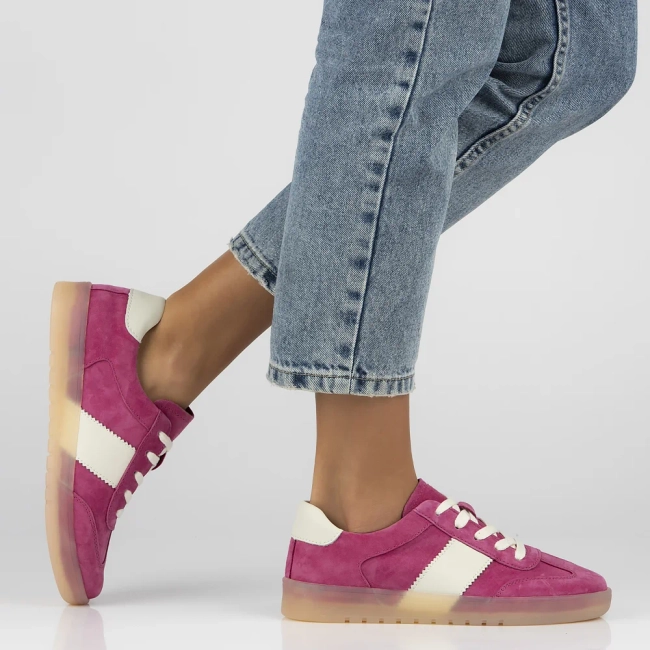 Skórzane sneakersy Filippo DP6770/25 FH różowe