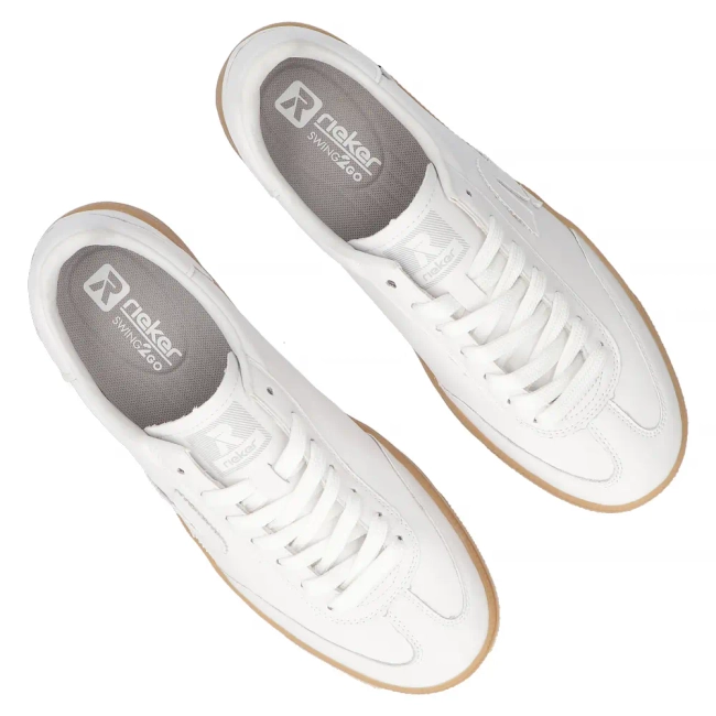 Leather sneakers Rieker W2200-80 white