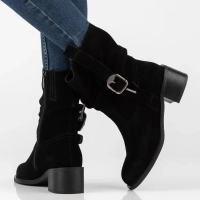 Leather heeled ankle boots Filippo DBT8179/26 BK black