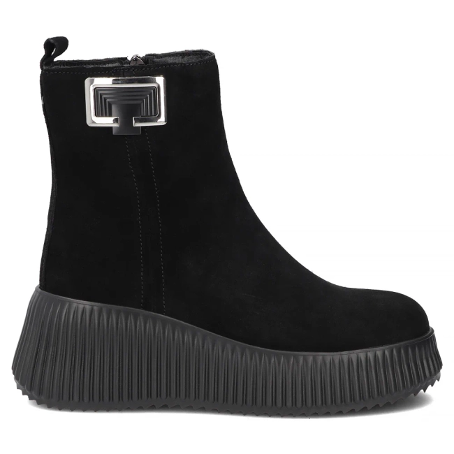 Leather platform ankle boots Filippo DBT6392/26 BK black