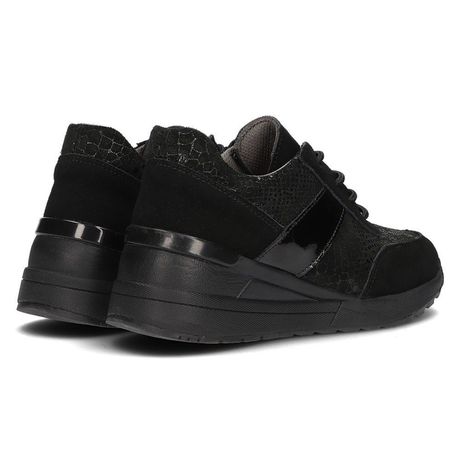 Leather Wedge Sneakers Filippo DP1527/21 BK black