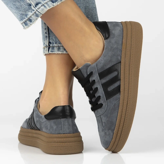 Leather sneakers Filippo DP7114/25 BL blue