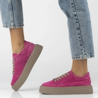 Leather sneakers Filippo DP6119/25 FH fuchsia