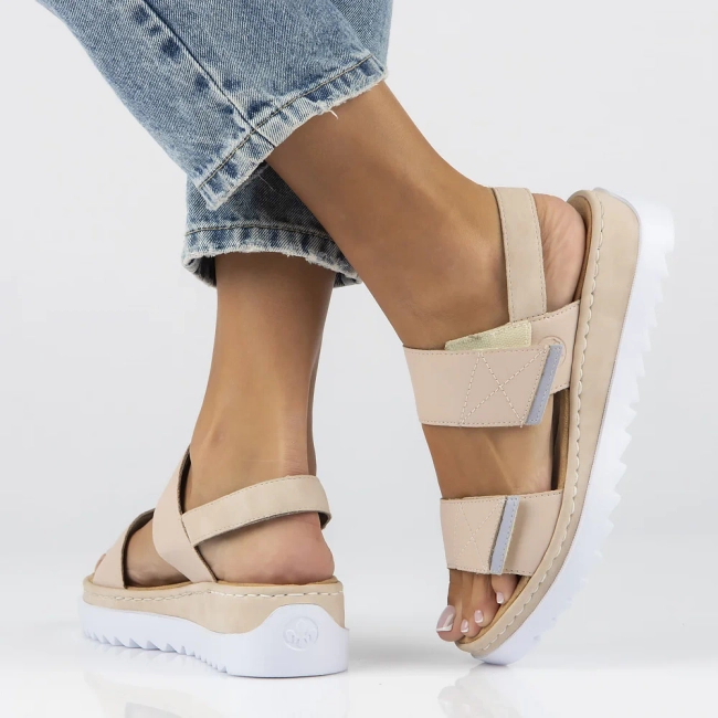 Leather sandals Rieker V4475-31 ROSA