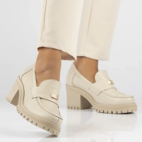 Leather shoes Filippo 20168 beige