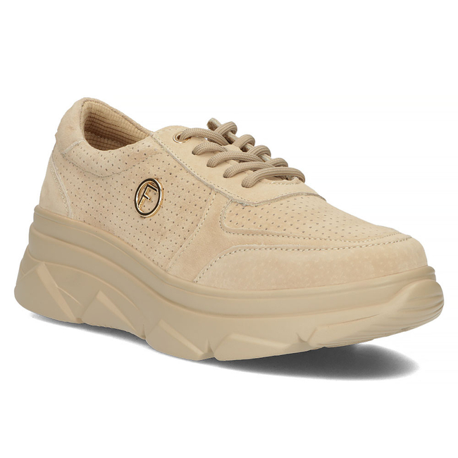 Skórzane Sneakersy Filippo DP2138/23 BE BE beżowe