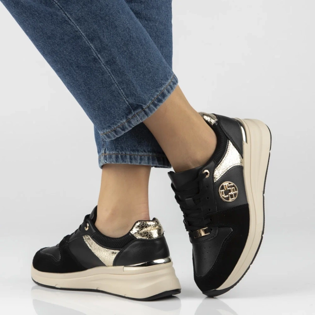 Skórzane sneakersy Filippo DP7769/26 BK czarne