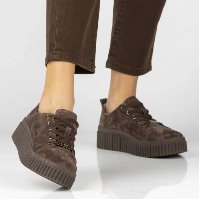 Leather sneakers Filippo DP8337/26 D BR brown