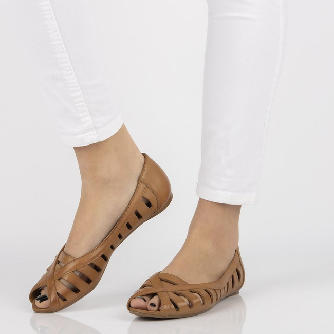 Leather ballerinas Filippo 04506 brown