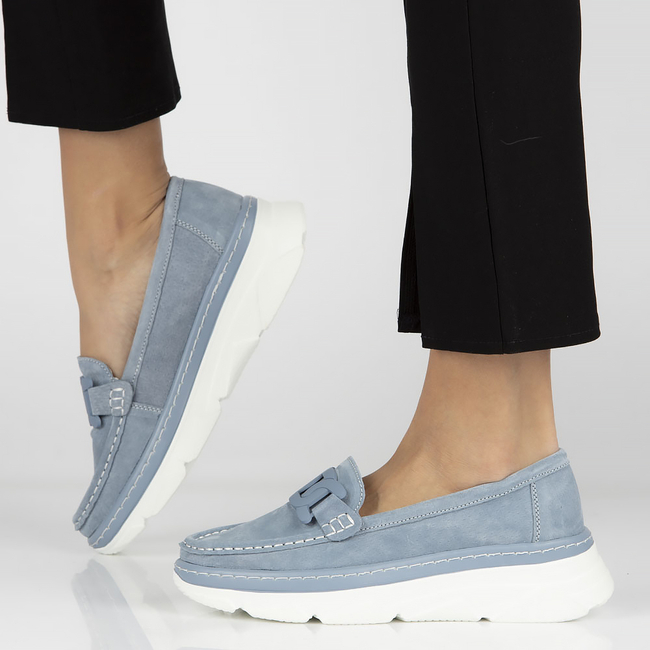 Leather shoes Filippo DP4552/23 BL blue