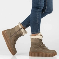 Leather platform ankle boots Filippo DBT7937/26 BE beige