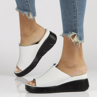 Leather flip-flops Filippo DK3594/22 WH white