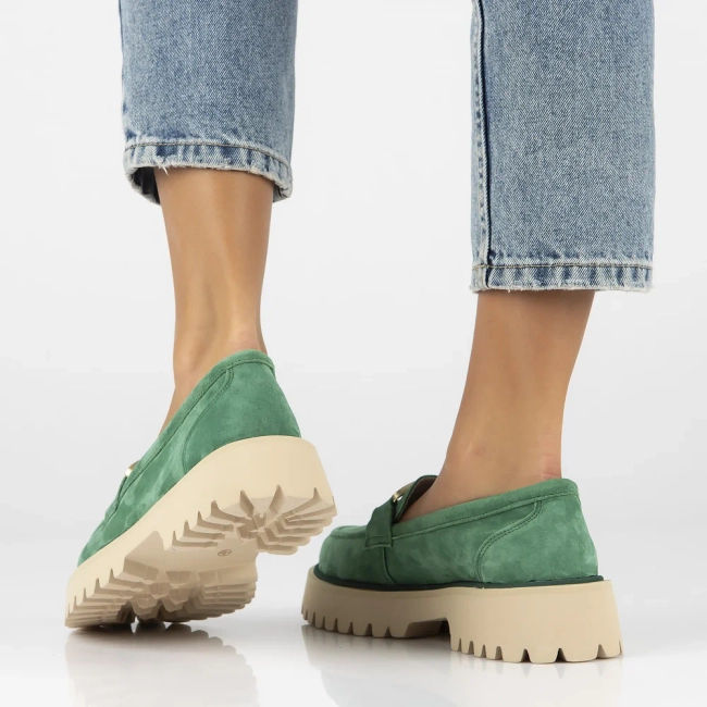 Leather shoes Filippo DP4916/24 GE green